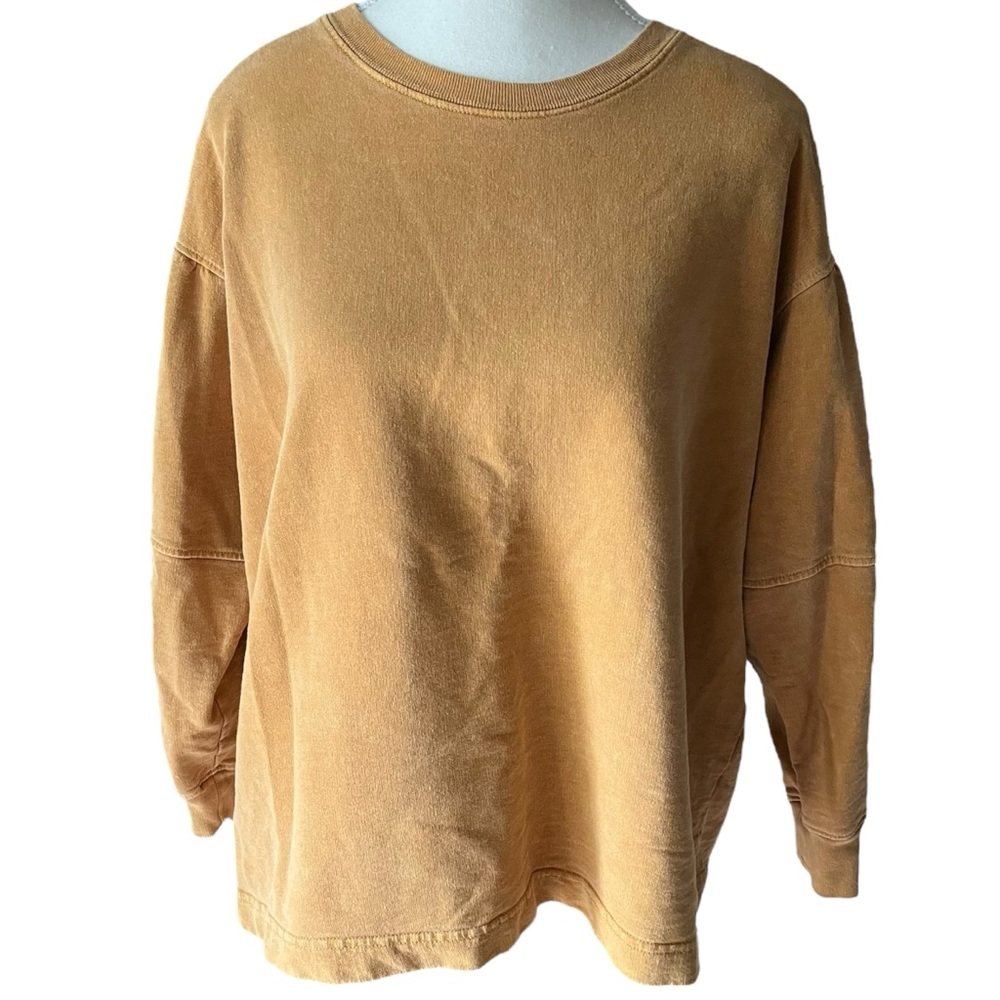 Rivet & Thread Elegant Mustard‎ Crew Neck Women's Sweater Size M Casual Cotton